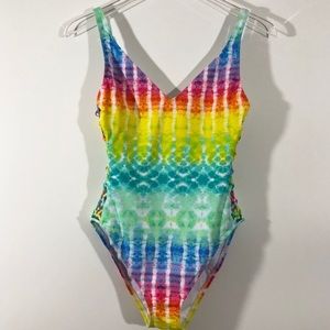 NWT Bleu Rod Beattie TieDye Knotted One Piece